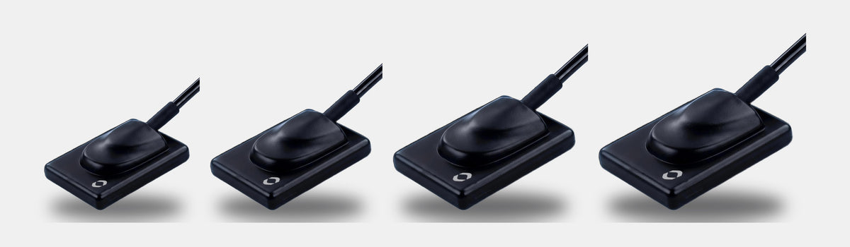 Ori X intraoral sensors in four sizes, left to right: size 0, 1, 1.5 and 2